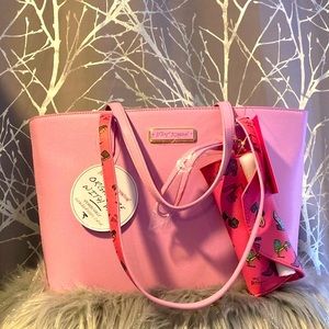 BNWT Betsey Johnson XOTOTE2 Cowboy Pink Tote